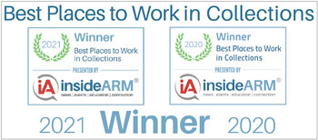 Credit Control, LLC - Best Places to Work in Collections - Winner 2021 & 2020