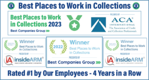 Credit Control, LLC - Best Places to Work in Collections 4 Years in a Row
